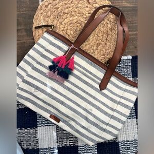 Striped Tote Bag